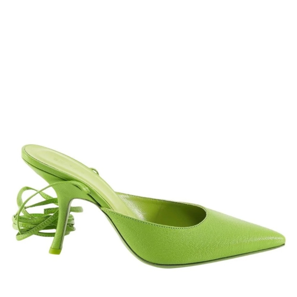 By Far Jen Pistachio slingback pumps